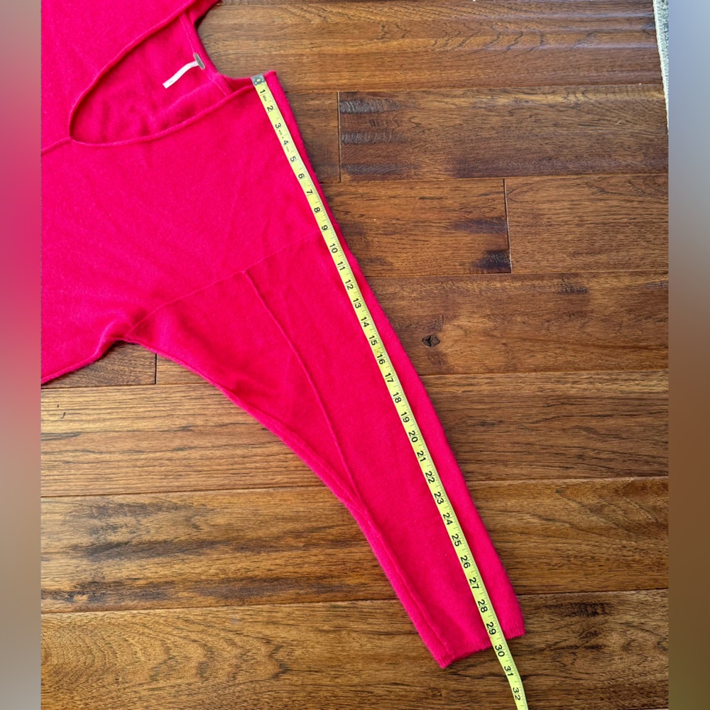 Free People Solitaire Cashmere V neck Sweater in gorgeous bright color size S - Picture 8 of 10